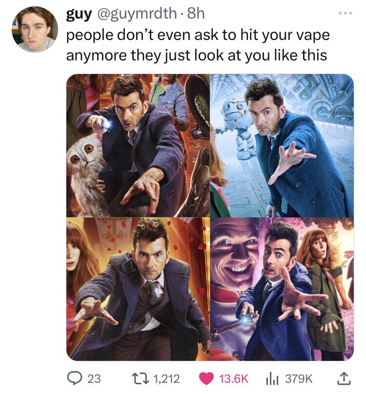collage - guy people don't even ask to hit your vape anymore they just look at you this 23 1,212