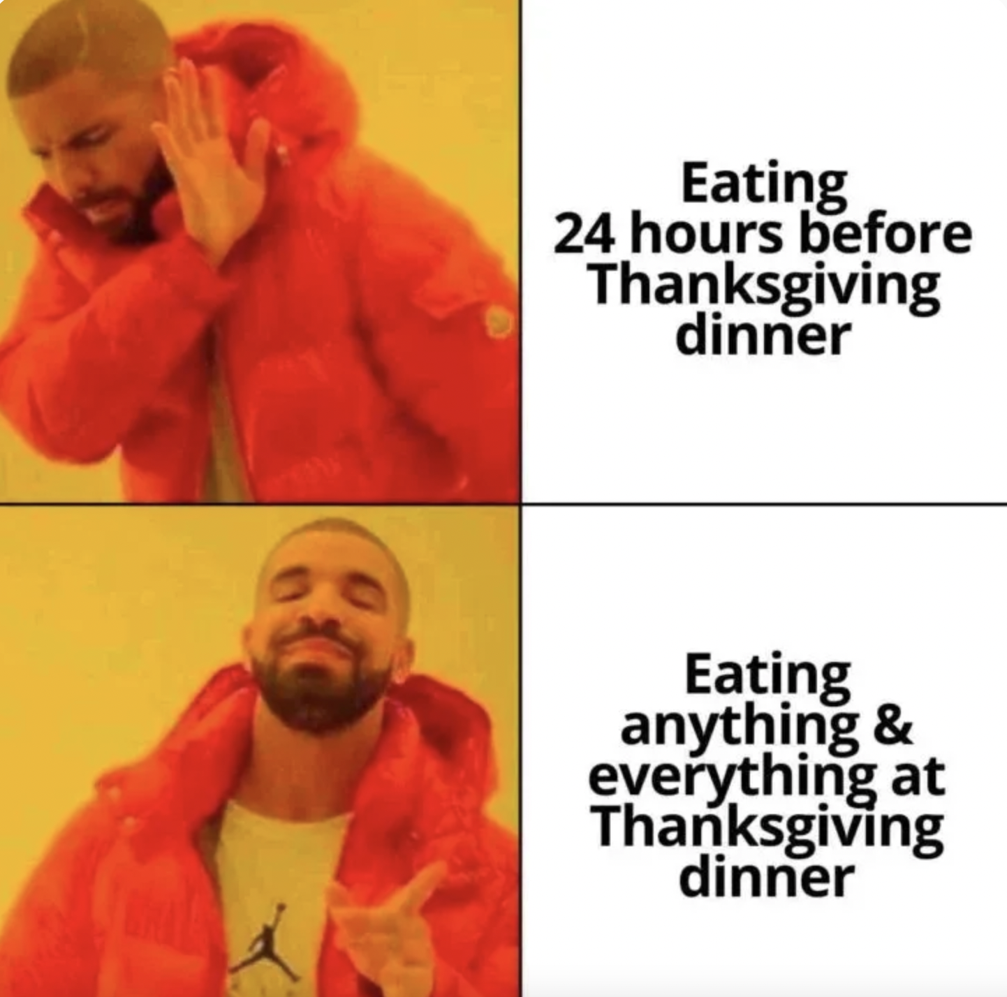 photo caption - Eating 24 hours before Thanksgiving dinner Eating anything & everything at Thanksgiving dinner