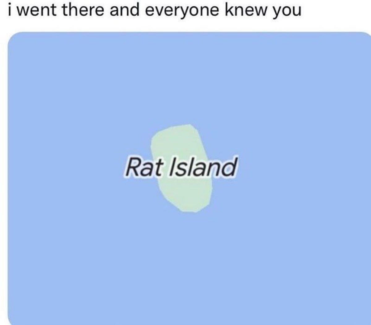 diagram - i went there and everyone knew you Rat Island