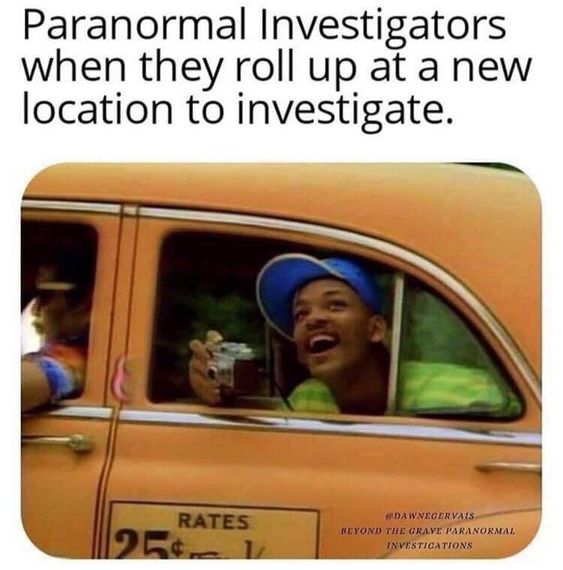 photo caption - Paranormal Investigators when they roll up at a new location to investigate. Rates 125$ Dawnegervais Beyond The Grave Paranormal Investigations