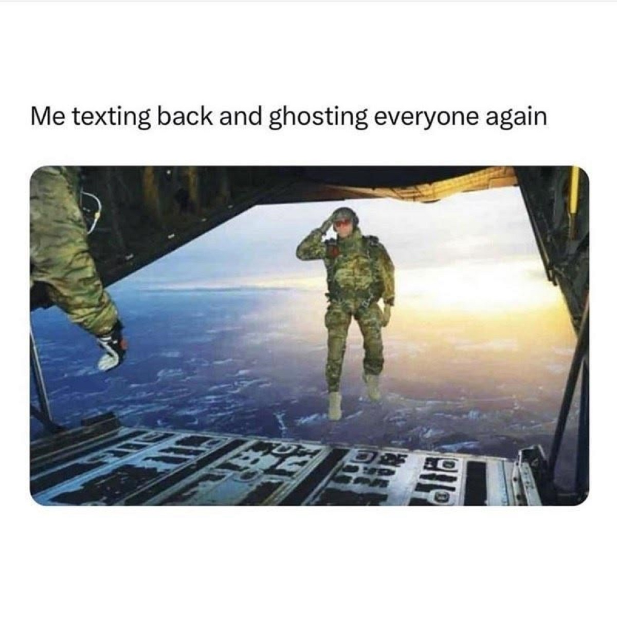 me ghosting everyone meme - Me texting back and ghosting everyone again