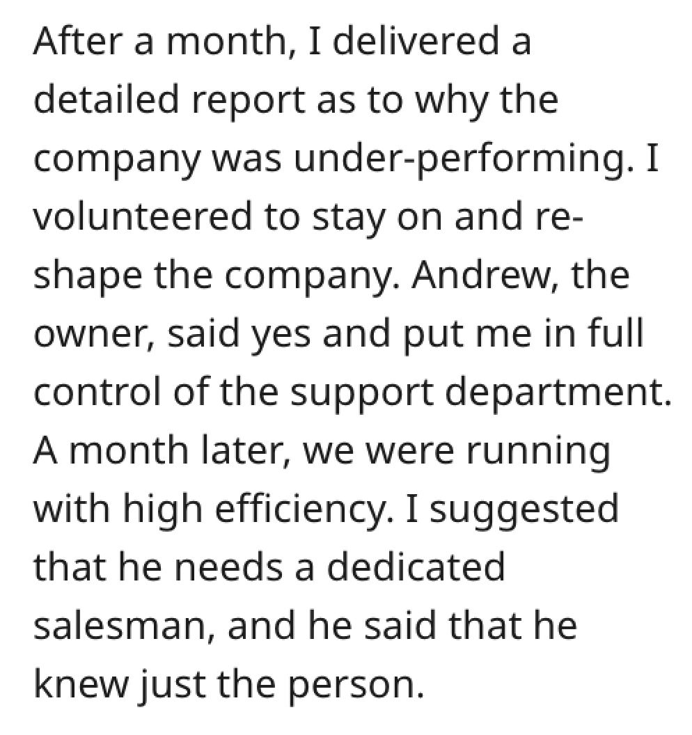 Employee Gets Back at Idea-Stealing Boss By Taking Over His Company and Demoting Him