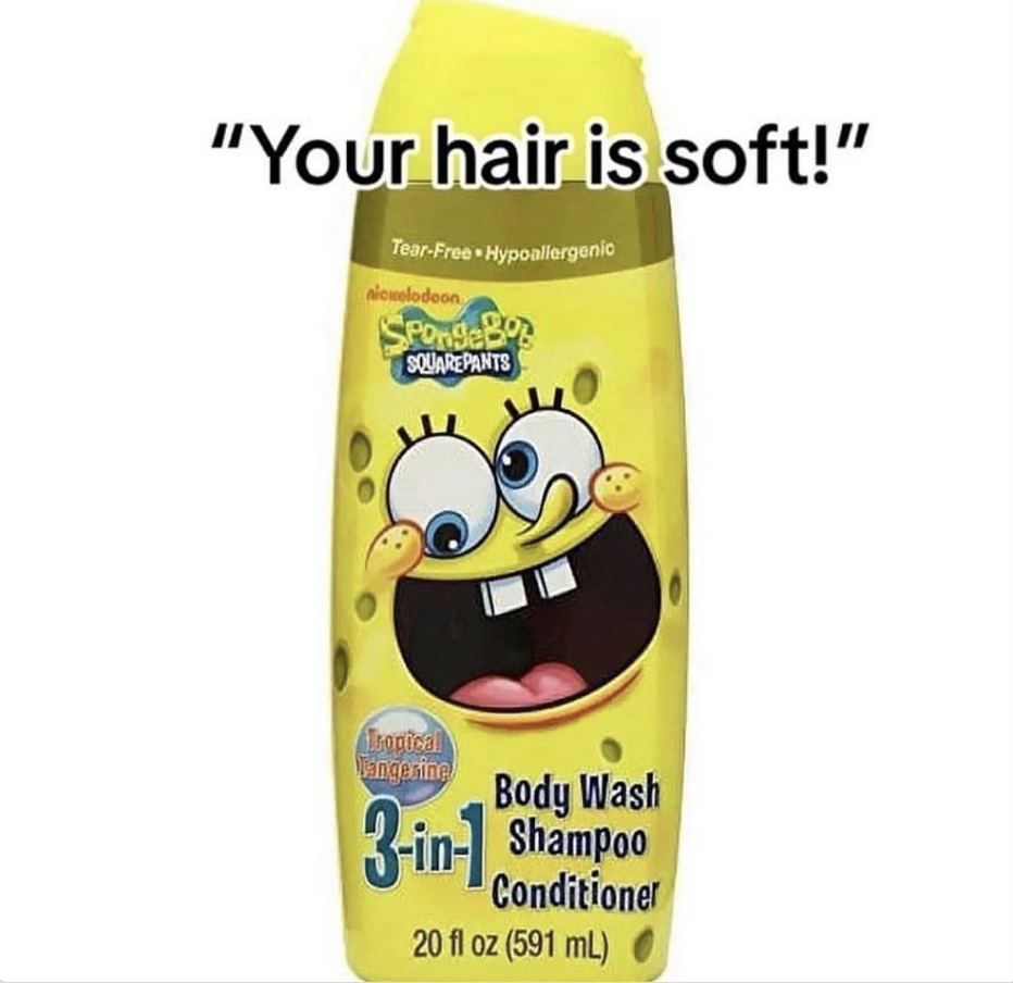 spongebob squarepants 3 in 1 body wash - "Your hair is soft!" TearFree Hypoallergenic icelodeon SpongeBo Squarepants Tropical Vingurine Body Wash 3in1 Shampoo Conditioner 20 fl oz 591 mL
