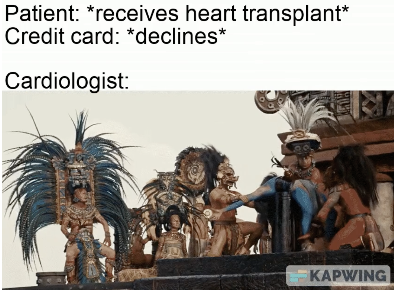 photo caption - Patient receives heart transplant Credit card declines Cardiologist Kfith Kapwing