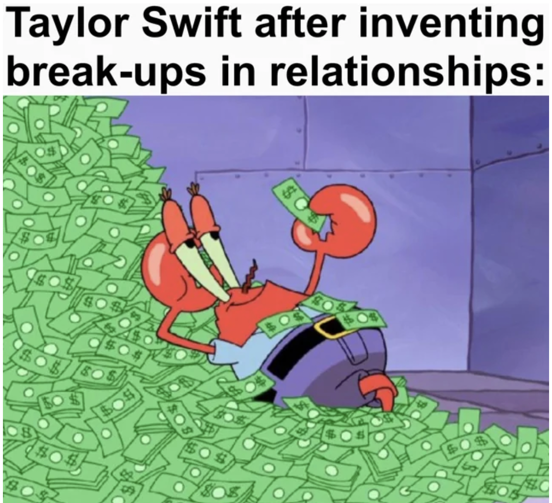 kreftforeningen - Taylor Swift after inventing breakups in relationships Ba $