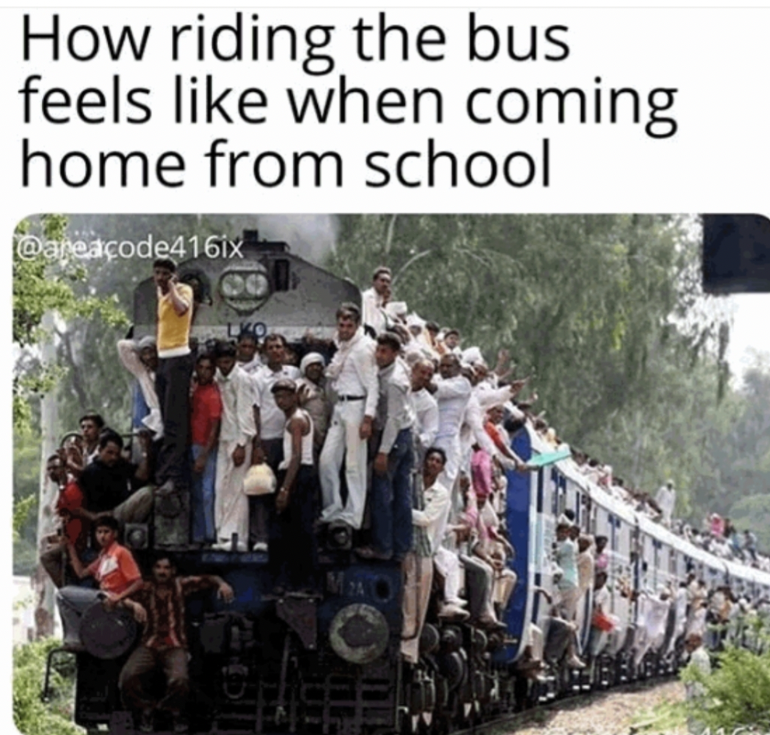 How riding the bus feels when coming home from school 30