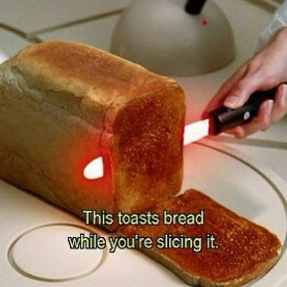 darth vader lightsaber meme - This toasts bread while you're slicing it.