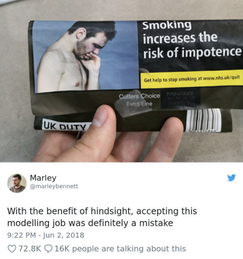 website - Uk Duty Marley Smoking increases the risk of impotence Get help to stop smoking at Cutters Choice Extra Fine With the benefit of hindsight, accepting this modelling job was definitely a mistake 16K people are talking about this