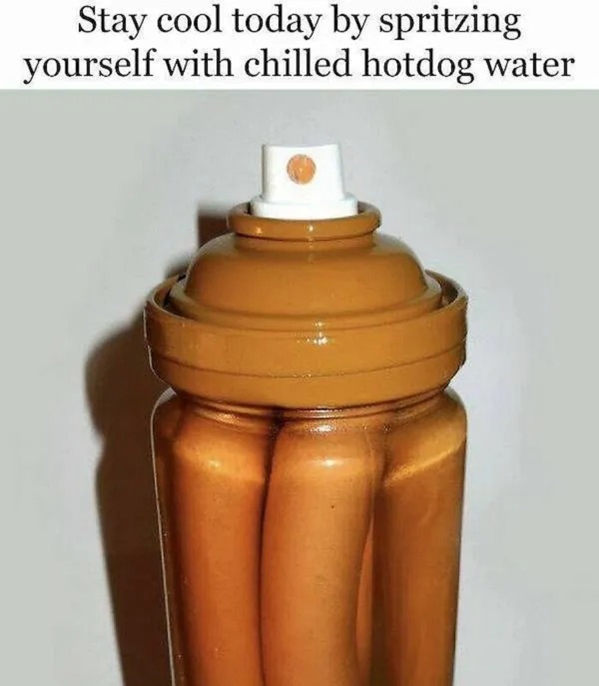 hot dog water meme - Stay cool today by spritzing yourself with chilled hotdog water