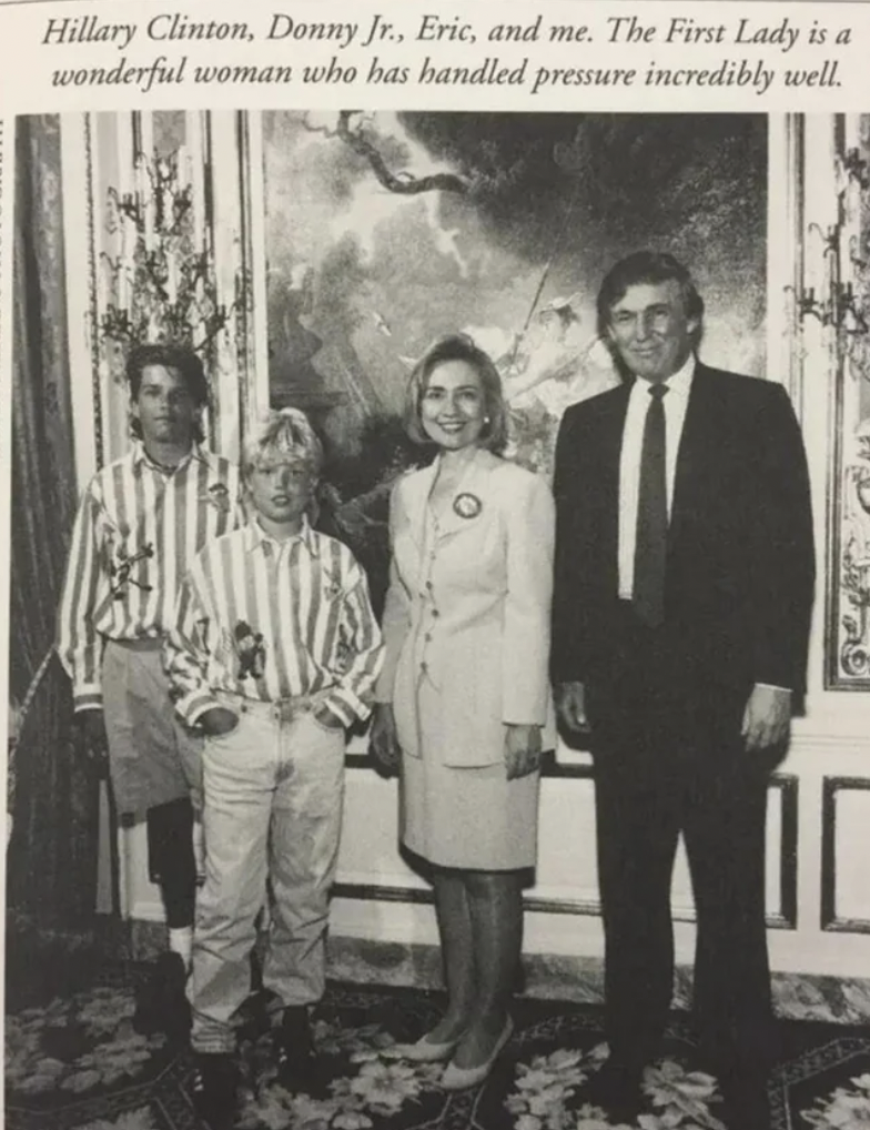 photograph - Hillary Clinton, Donny Jr., Eric, and me. The First Lady is a wonderful woman who has handled pressure incredibly well. 10