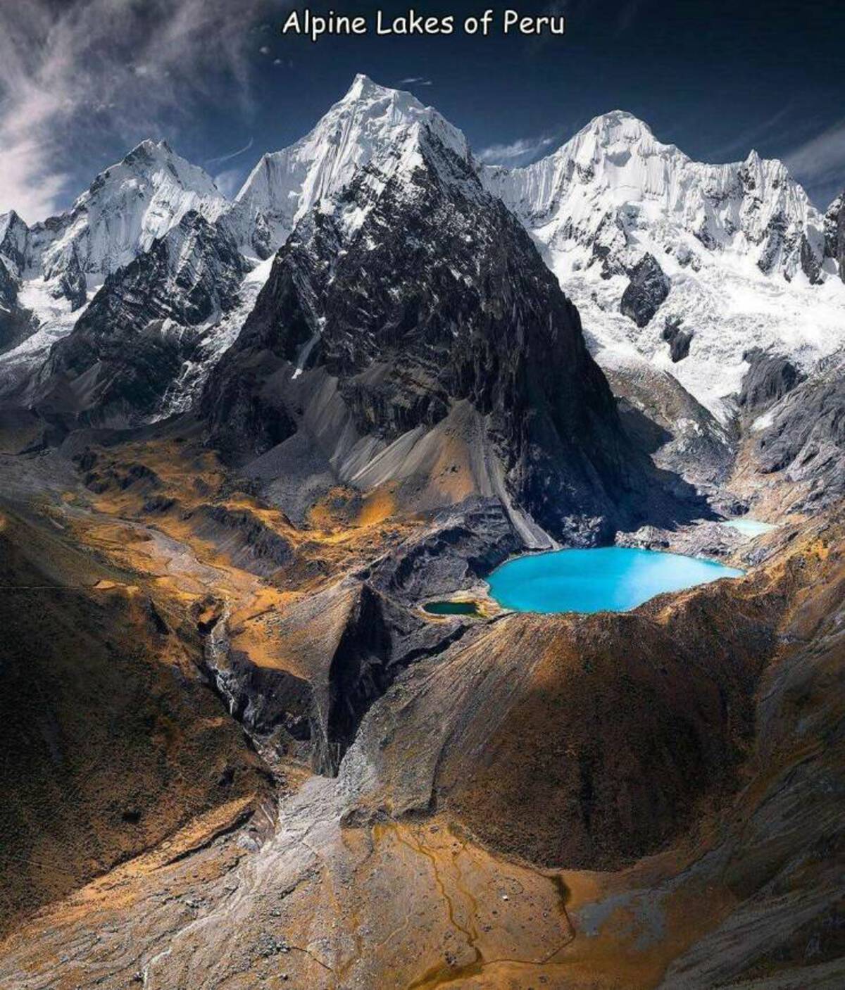 cool random pics - andes mountains peru - Alpine Lakes of Peru