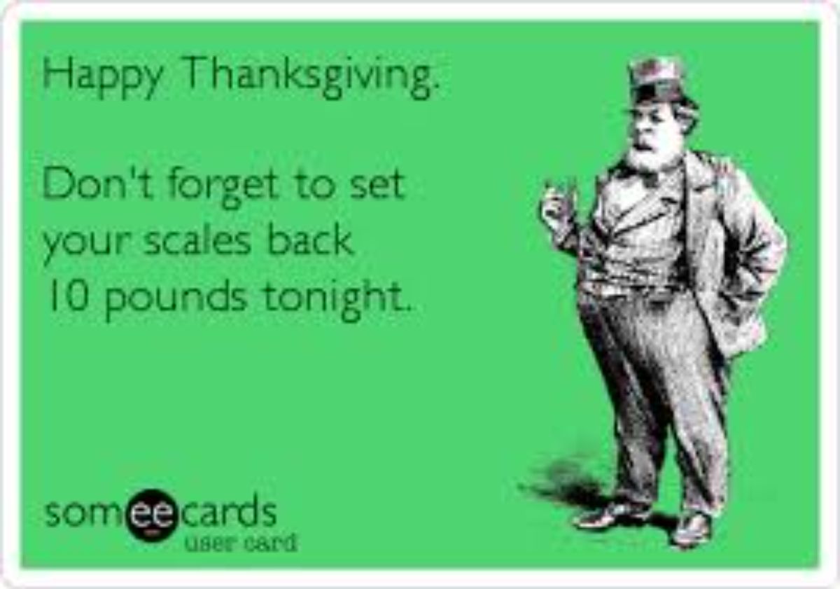 human behavior - Happy Thanksgiving. Don't forget to set your scales back 10 pounds tonight. somee cards user card