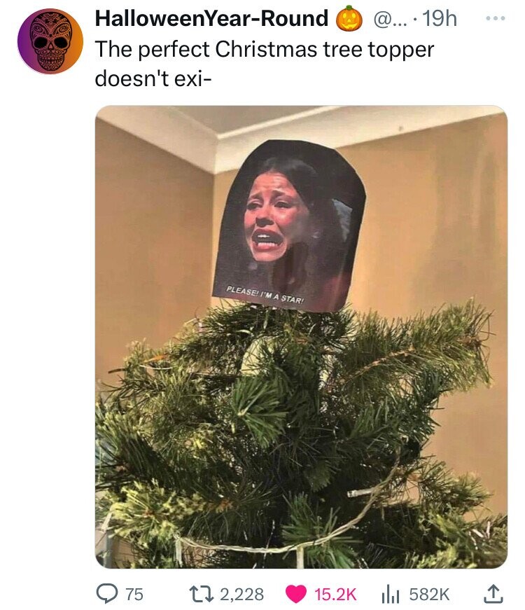 im a star christmas tree - HalloweenYearRound @... 19h The perfect Christmas tree topper doesn't exi 75 Please! I'M A Star! 2,228 ...