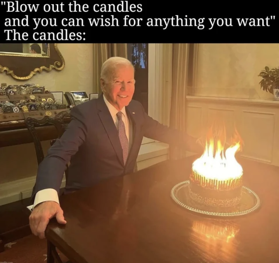 photo caption - "Blow out the candles and you can wish for anything you want" The candles