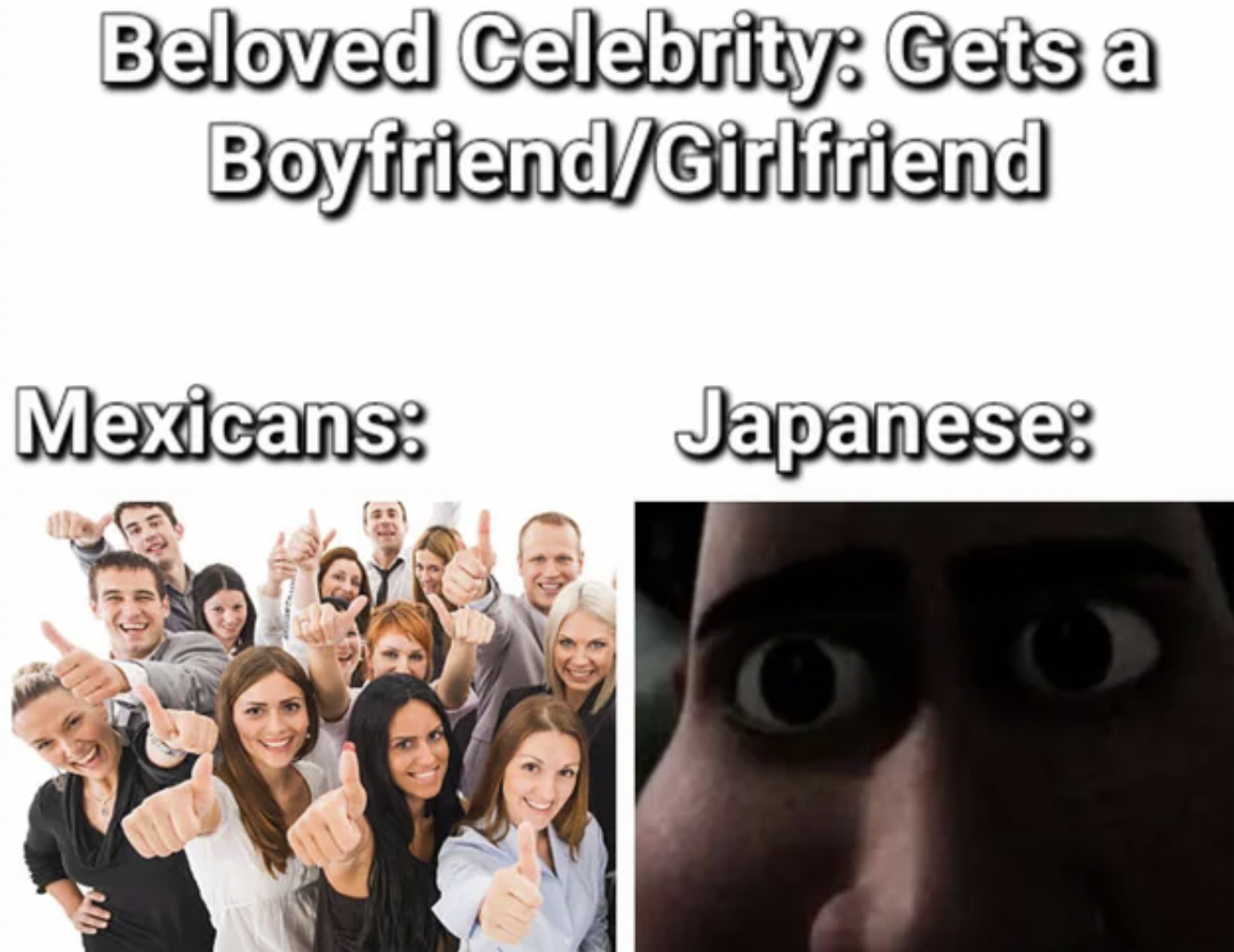 people giving thumbs up - Beloved Celebrity Gets a BoyfriendGirlfriend Mexicans Japanese