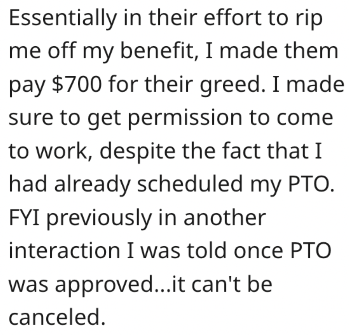 sports commentary examples - Essentially in their effort to rip me off my benefit, I made them pay $700 for their greed. I made sure to get permission to come to work, despite the fact that I had already scheduled my Pto. Fyi previously in another interac