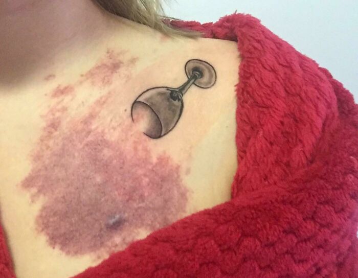 awesome tattoos - port wine stain tattoo