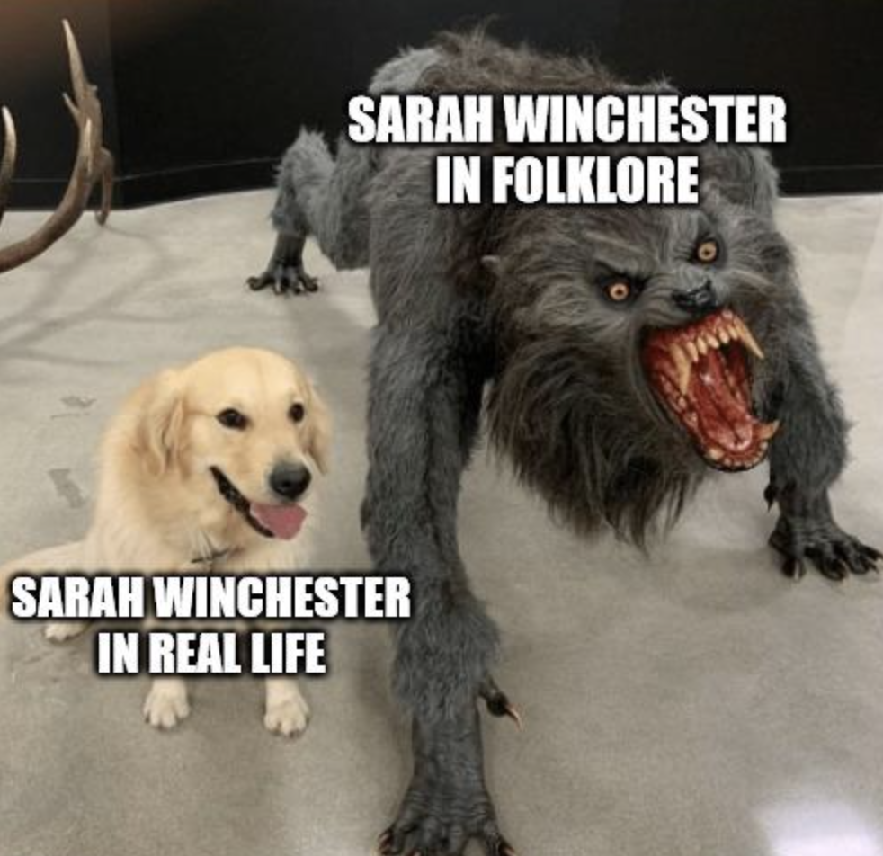 henry ford meme - Sarah Winchester In Folklore Sarah Winchester In Real Life