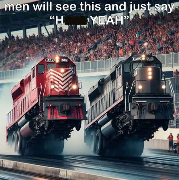 locomotive - men will see this and just say