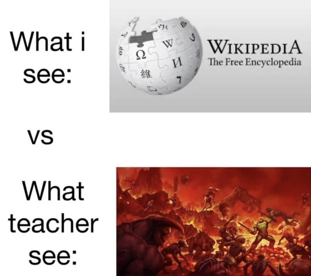 hd doom background - What i see Vs What teacher see do W 7 Wikipedia The Free Encyclopedia