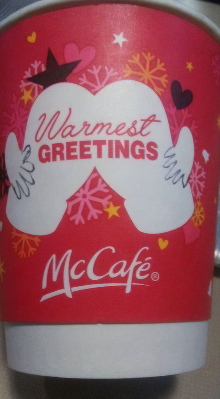 mcdonalds christmas cup - Warmest Greetings McCafe