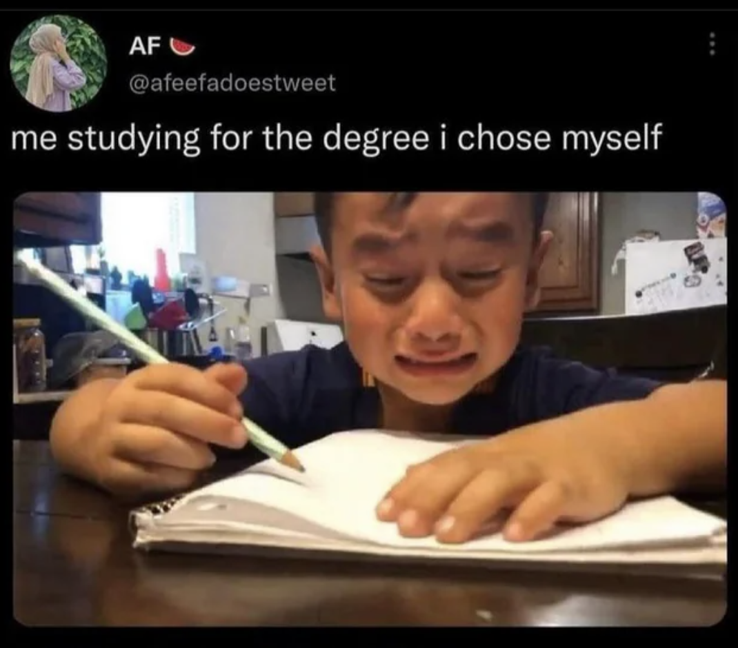 learning - Af me studying for the degree i chose myself 1