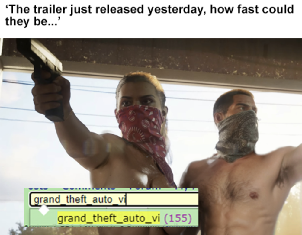 barechestedness - 'The trailer just released yesterday, how fast could they be...' grand_theft_auto_vi grand theft_auto_vi 155