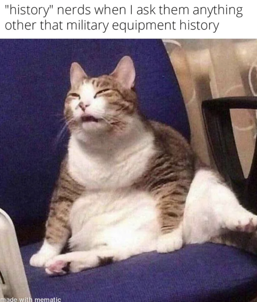 don t understand meme - "history" nerds when I ask them anything other that military equipment history made with mematic