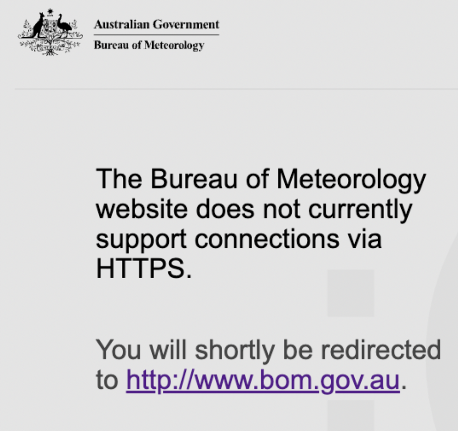 ansto - Australian Government Bureau of Meteorology The Bureau of Meteorology website does not currently support connections via Https. You will shortly be redirected to .