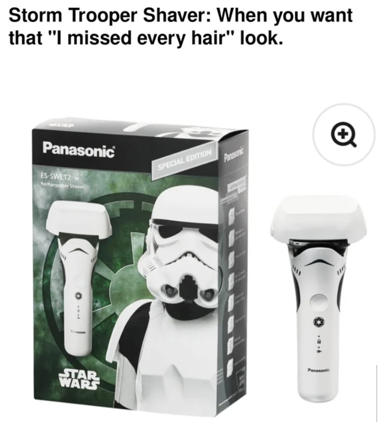 panasonic star wars razor - Storm Trooper Shaver When you want that "I missed every hair" look. Panasonic EsSWE12 Star Wars Special Edition Pan 1 www
