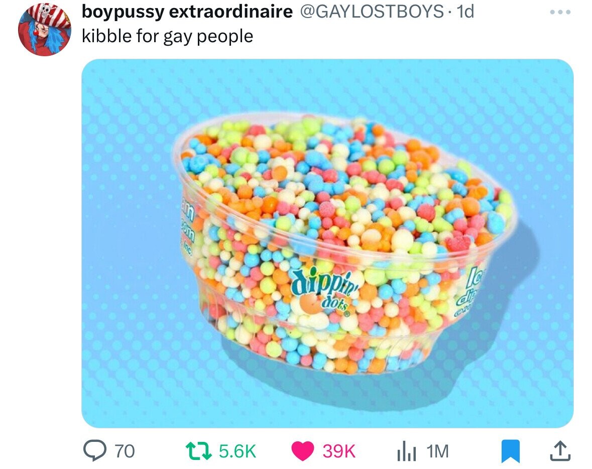 plastic - boypussy extraordinaire 1d kibble for gay people 70 t dippin dots 39K 1M ...