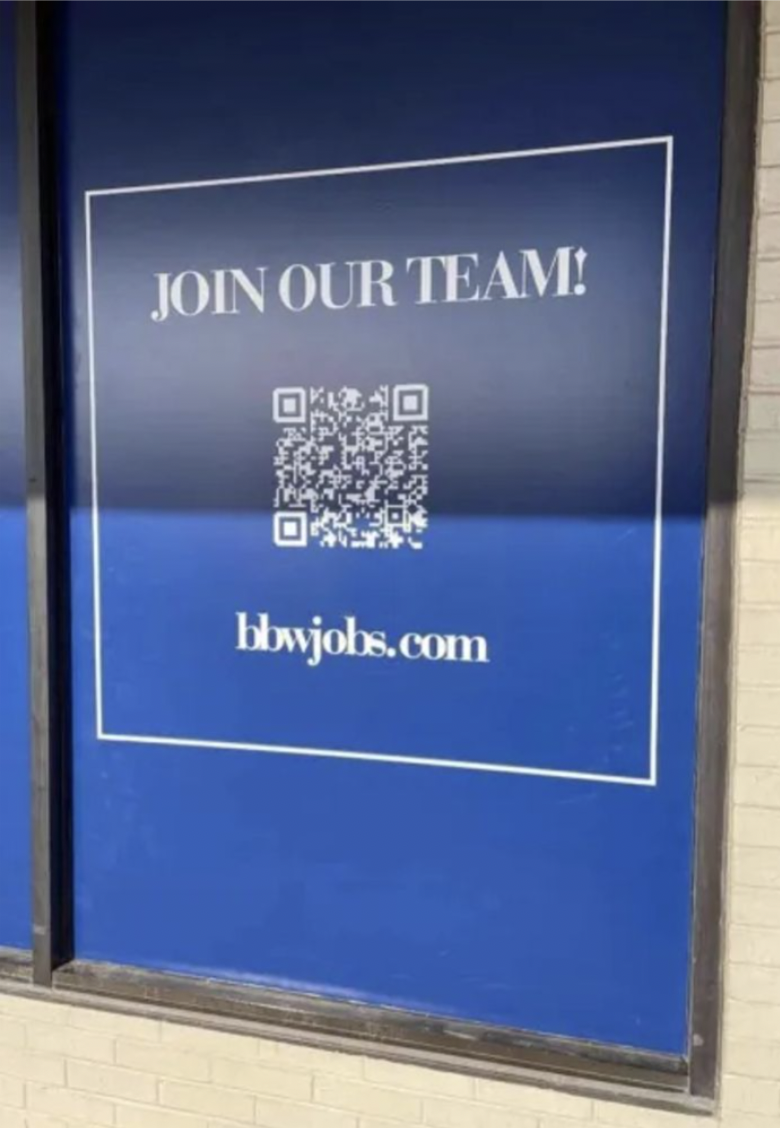 signage - Join Our Team! bbwjobs.com