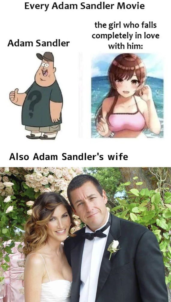 adam and jackie sandler wedding - Every Adam Sandler Movie Adam Sandler the girl who falls completely in love with him Also Adam Sandler's wife