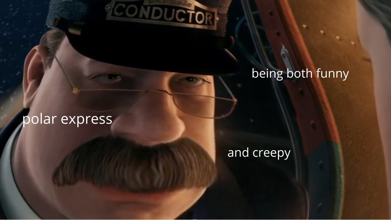 sunglasses - polar express Conductor being both funny and creepy