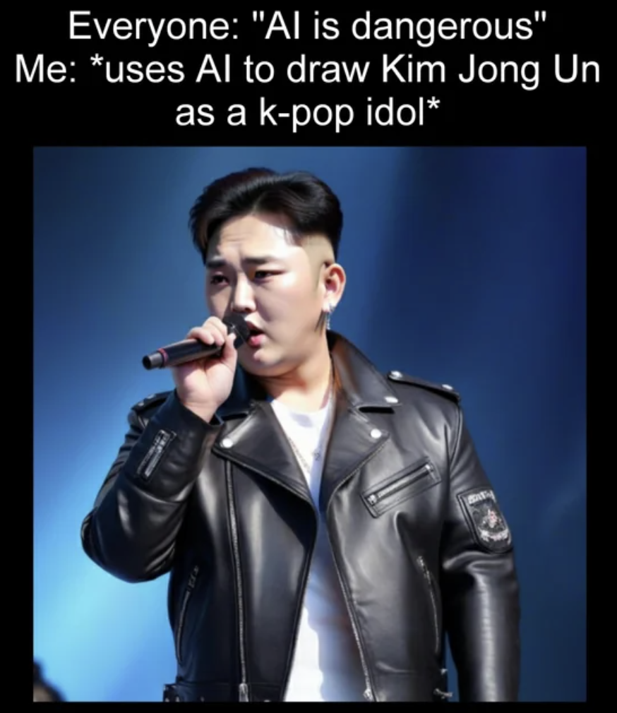 kie - Everyone "Al is dangerous" Me uses Al to draw Kim Jong Un as a kpop idol