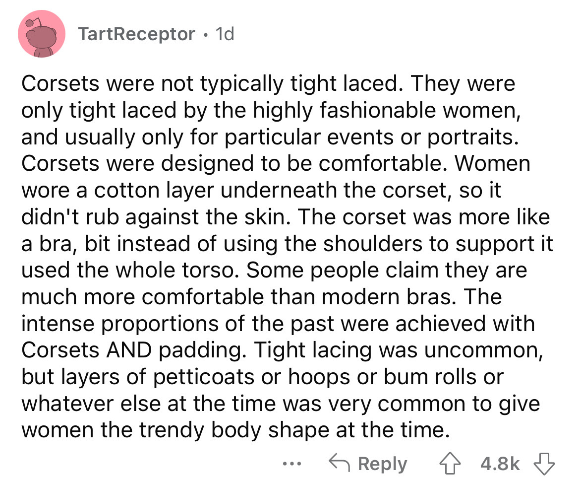 tefillas hashlah text - TartReceptor 1d Corsets were not typically tight laced. They were only tight laced by the highly fashionable women, and usually only for particular events or portraits. Corsets were designed to be comfortable. Women wore a cotton l