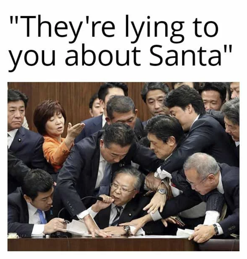 conversation - "They're lying to you about Santa"