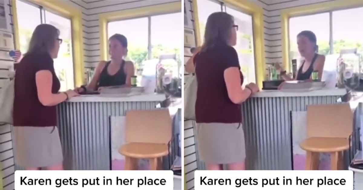girl - Karen gets put in her place Karen gets put in her place