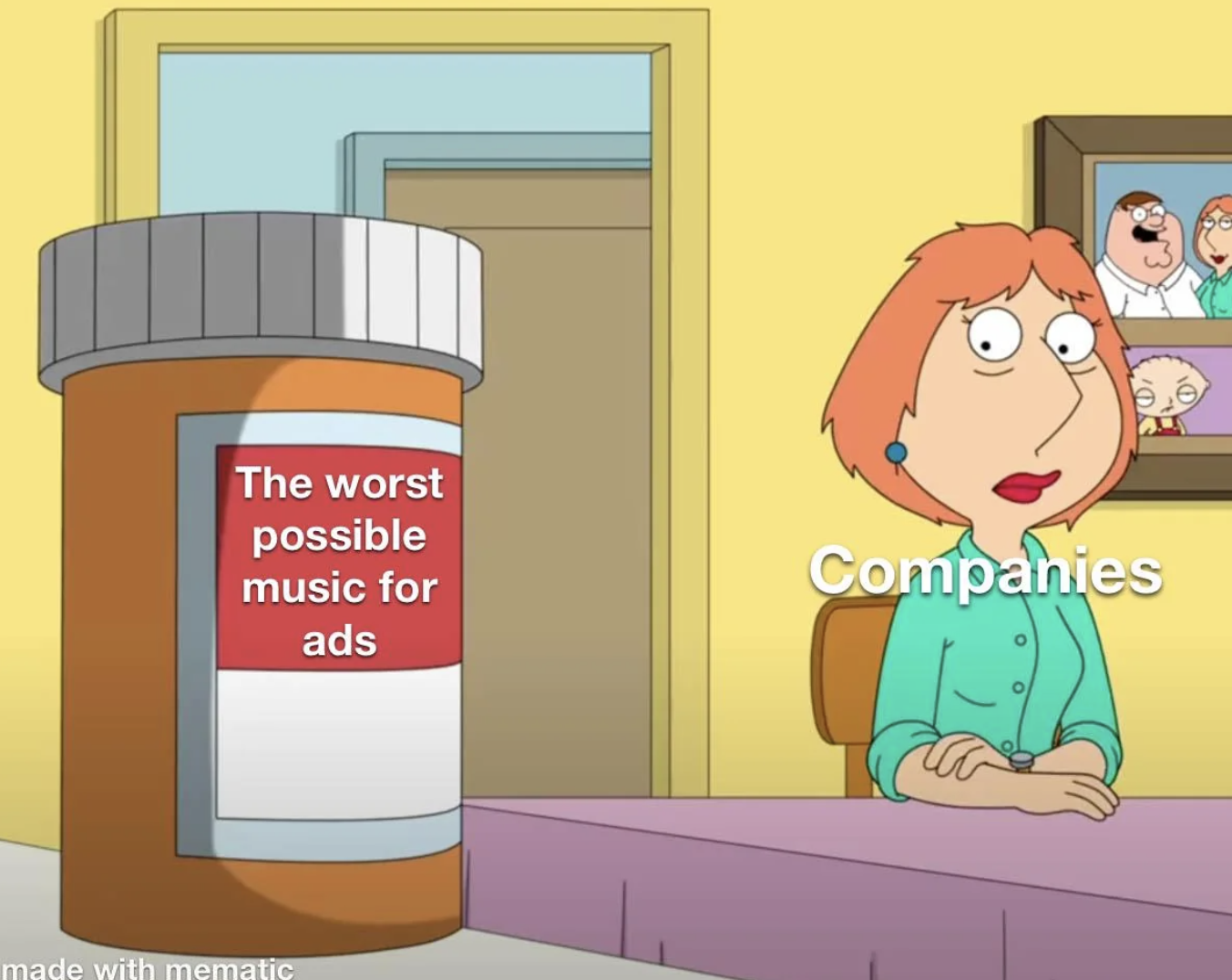 risky joke that will either strengthen - The worst possible music for ads made with mematic Companies