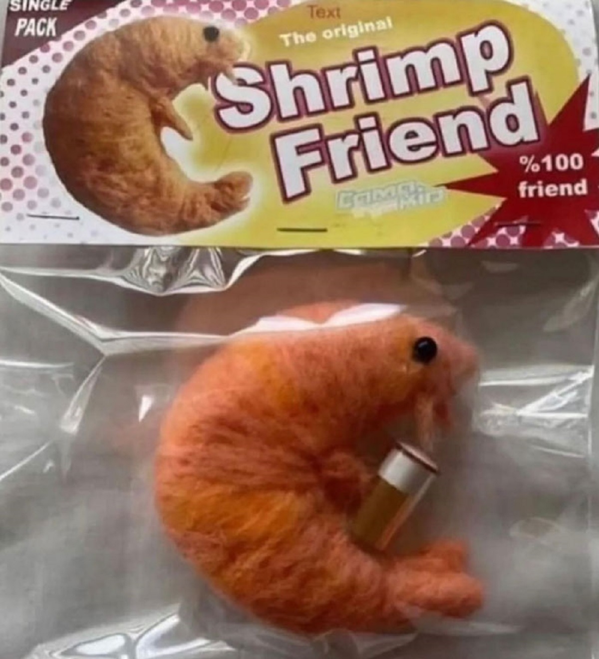 shrimp friend toy - Single Pack Text The original Shrimp Friend Campi %100 friend