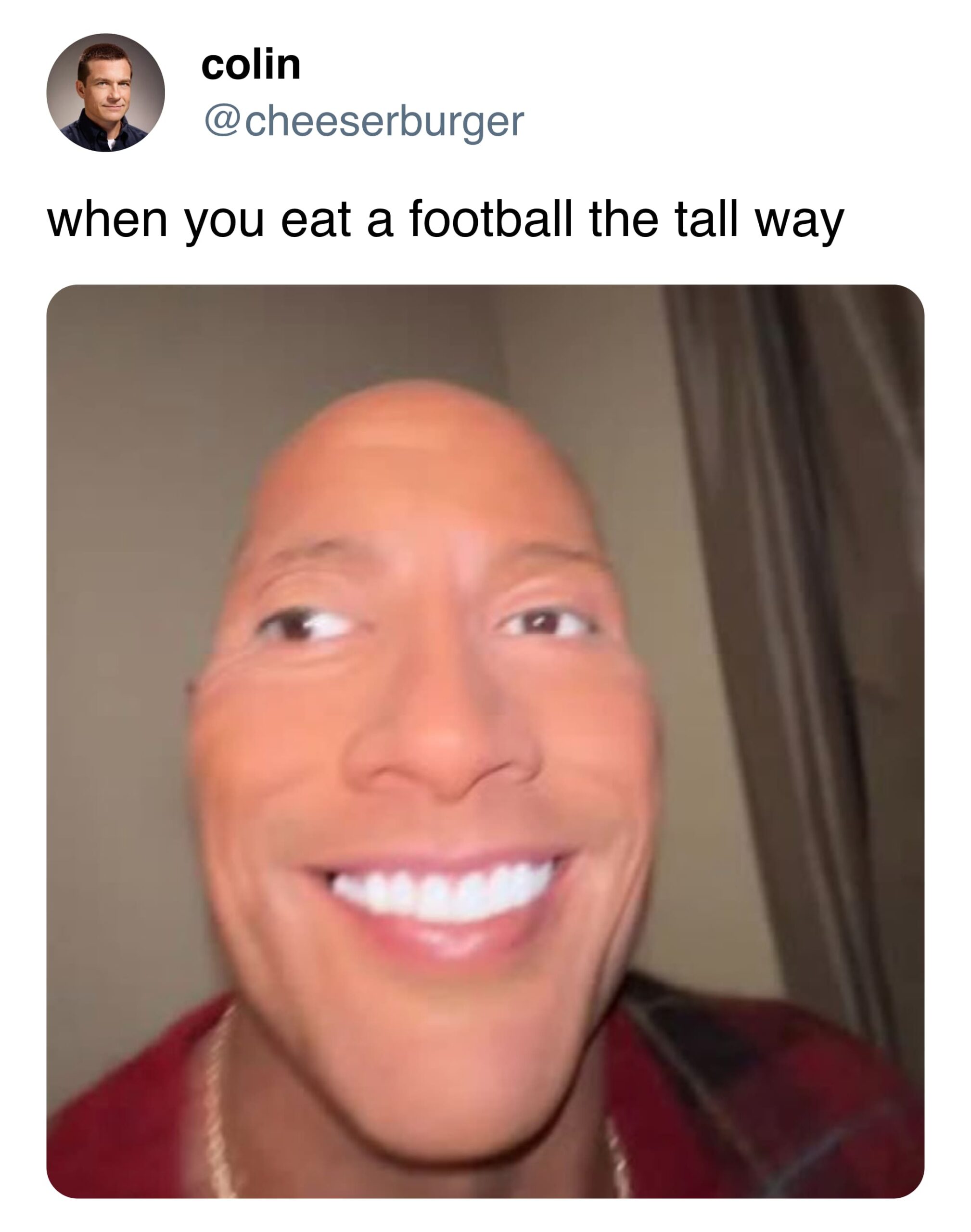 lip - colin when you eat a football the tall way
