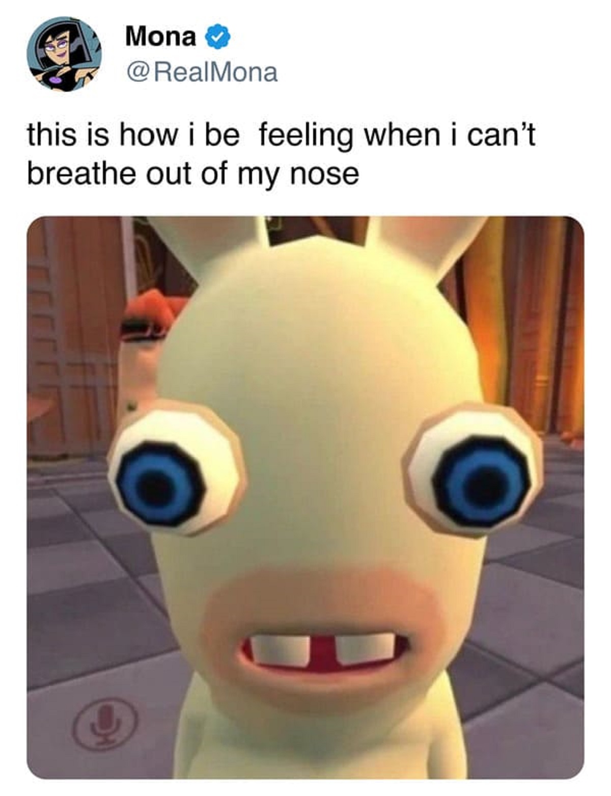 head - Mona this is how i be feeling when i can't breathe out of my nose