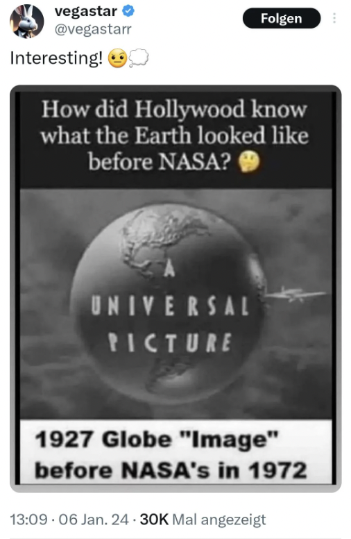 erdapfel memes - vegastar Interesting! Folgen How did Hollywood know what the Earth looked before Nasa? Universal Picture 1927 Globe "Image" before Nasa's in 1972 06 Jan. Mal angezeigt