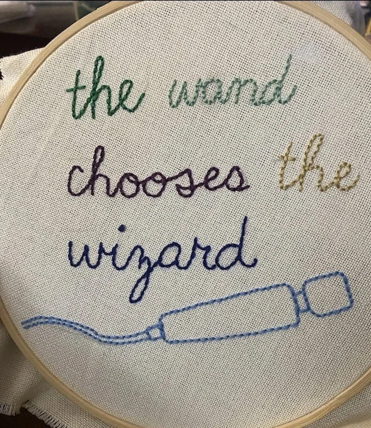 spicy memes -  needlework - the wand chooses the wizard