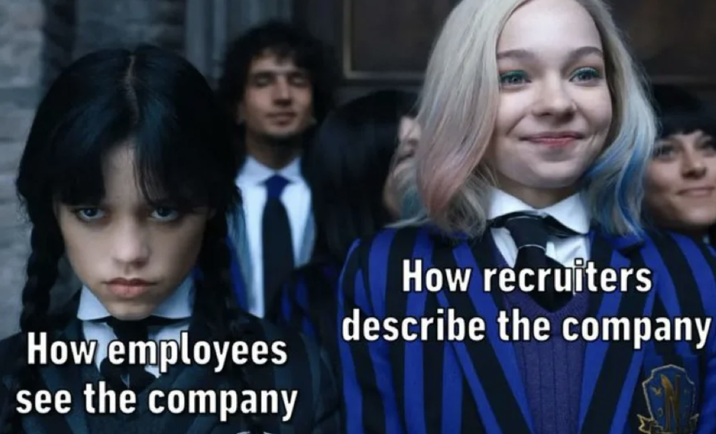 wednesday enid lesbian - How employees see the company How recruiters describe the company
