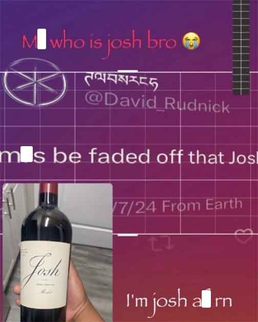 glass bottle - Mwho is josh bro Peonies Rudnick mis be faded off that Jos Forsh 724 From Earth I'm josh arr