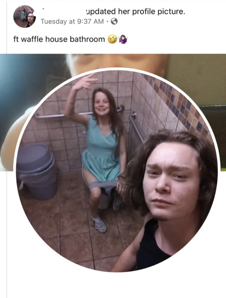 eye - updated her profile picture. Tuesday at ft waffle house bathroom