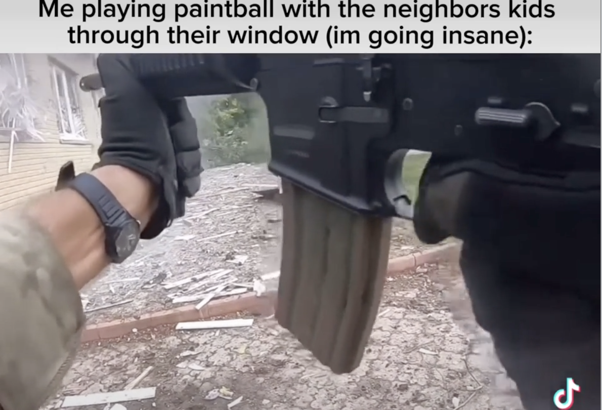 firearm - Me playing paintball with the neighbors kids through their window im going insane J