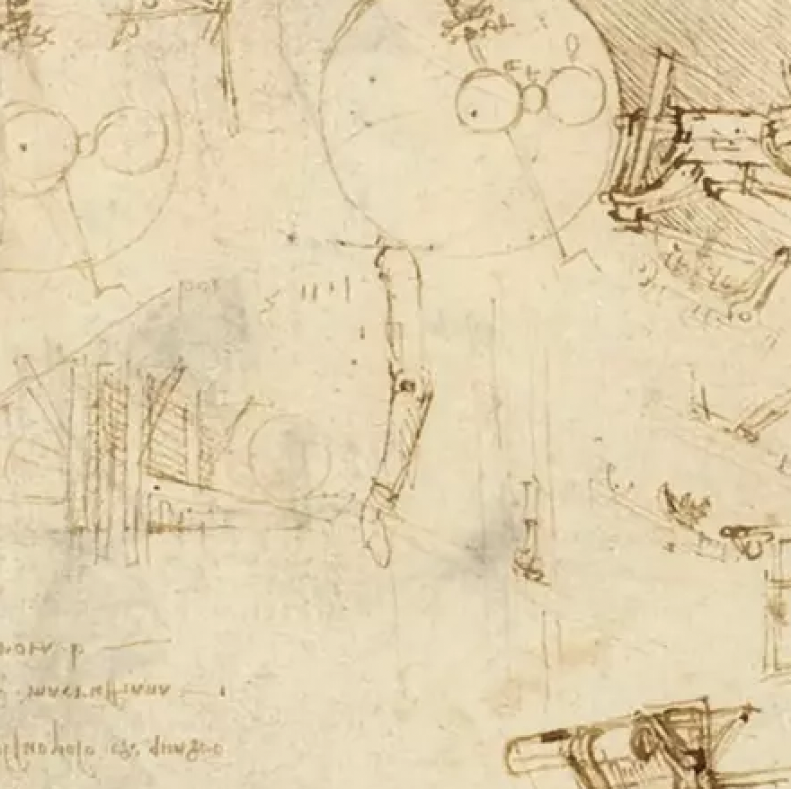 Robotics was a long ways away in the late 1400s, but that didn't stop da Vinci from trying his hand at it. More like a wind up toy, he made many self powered gadgets. It's hard to imagine anything like this working on a battlefield. 