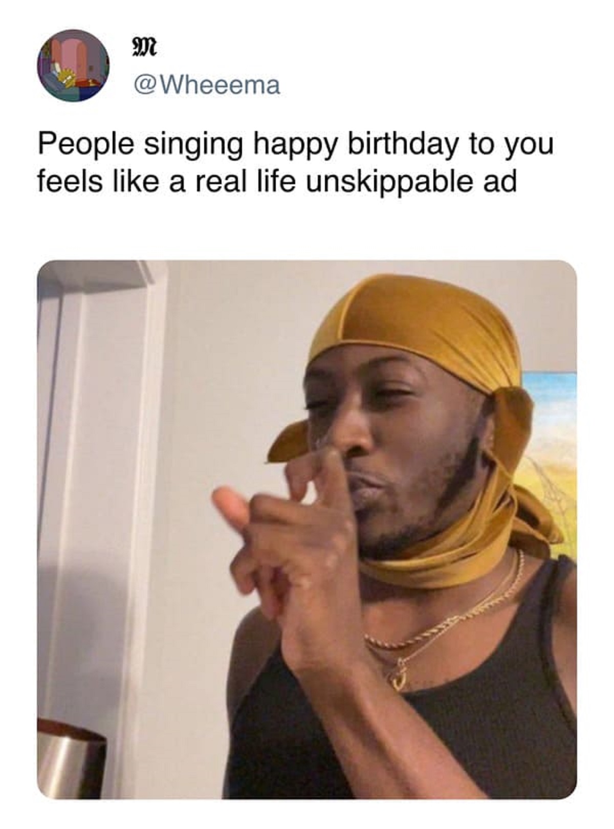 photo caption - M People singing happy birthday to you feels a real life unskippable ad